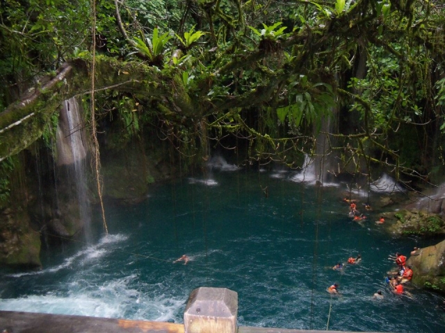 Snorkel en cascadas